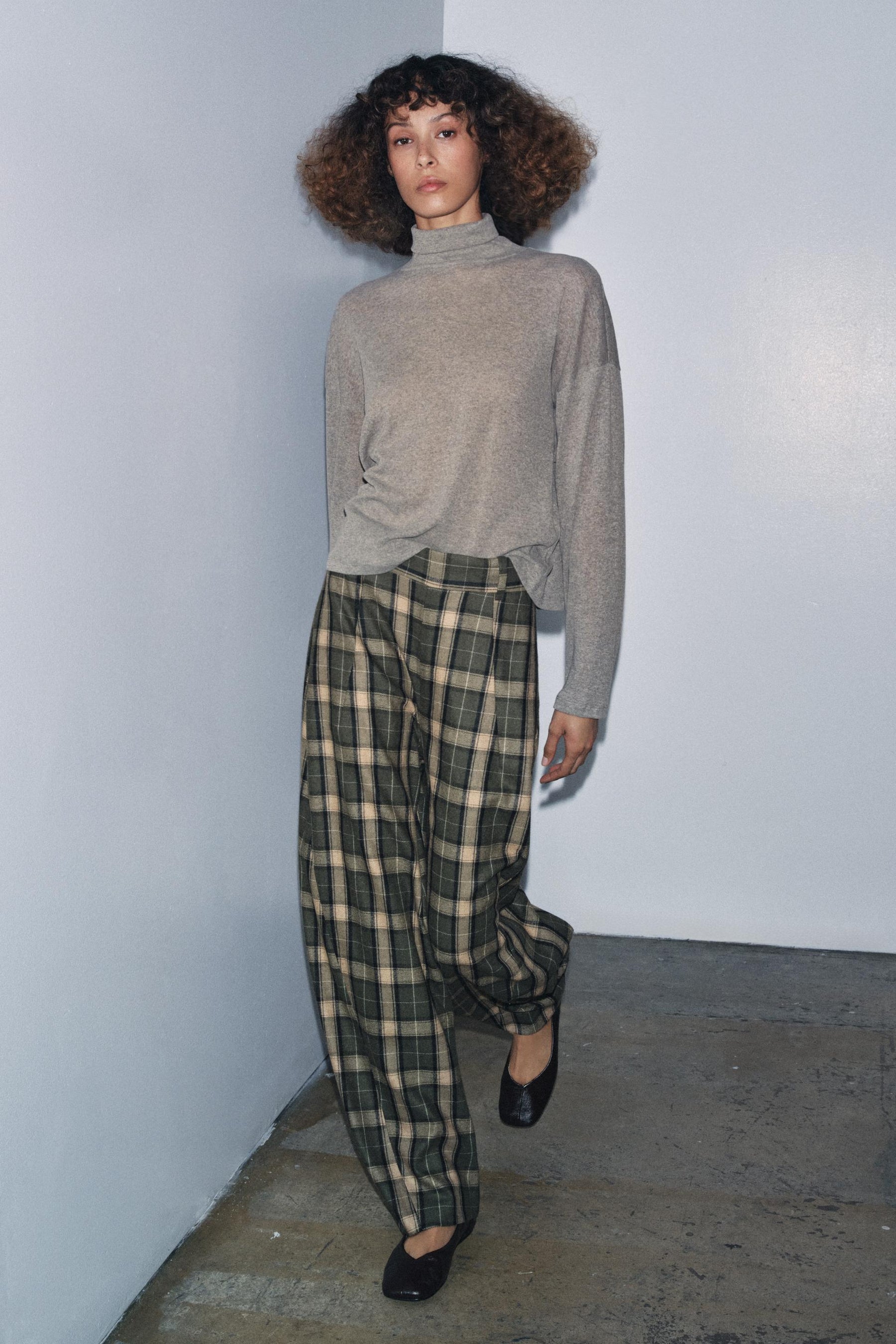High-neck T-shirt