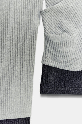 Draped Mock-Layer T-Shirt
