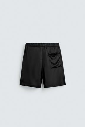 RELAXED FIT SATIN BERMUDA SHORTS - Image 8
