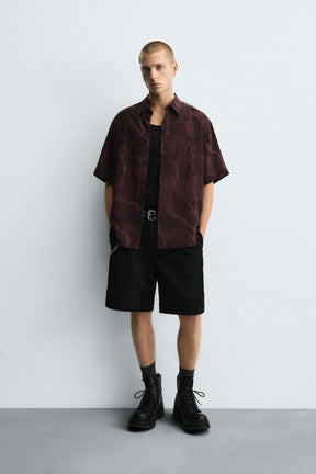 FLOWING TIE-DYE PRINT SHIRT - Image 1