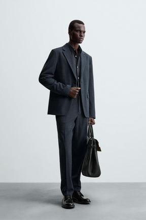 TEXTURED SUIT BLAZER - Image 4