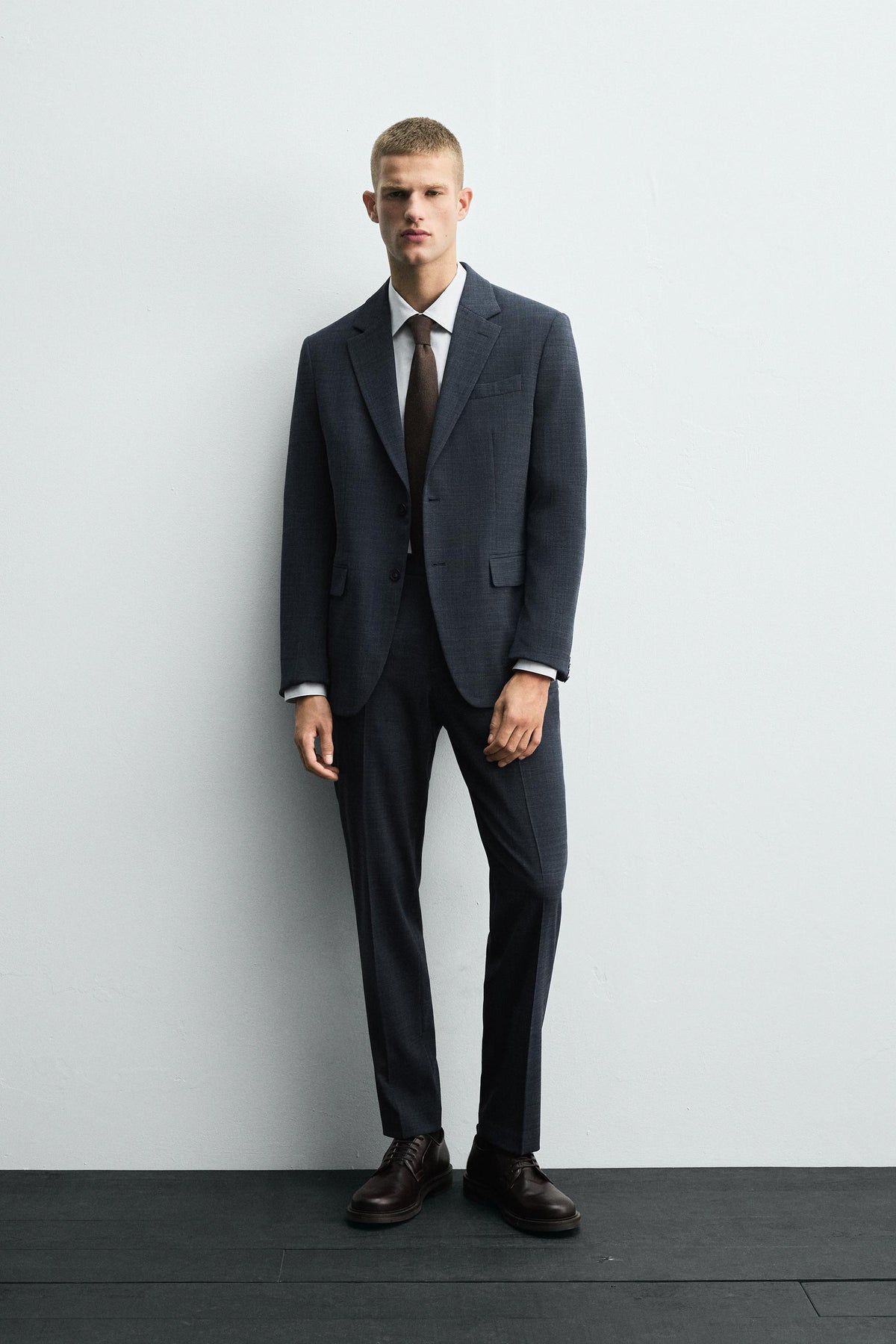 TEXTURED SUIT TROUSERS - Image 1