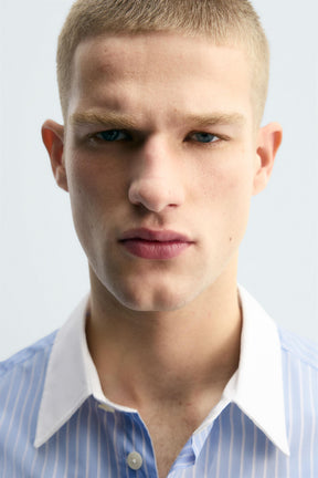 STRIPED SHIRT WITH CUFFLINK CUFFS - Image 5