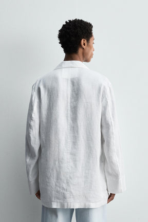 RELAXED FIT LINEN BLAZER - Image 3