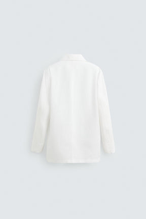 RELAXED FIT LINEN BLAZER - Image 8