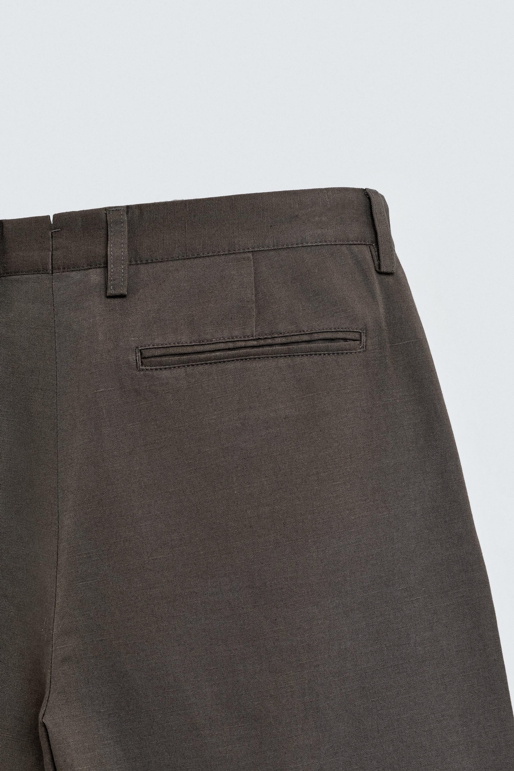 COTTON/LINEN PLEATED TROUSERS - Image 10