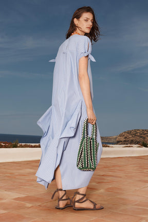Asymmetric Striped Fashion Dress