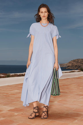 Asymmetric Striped Fashion Dress
