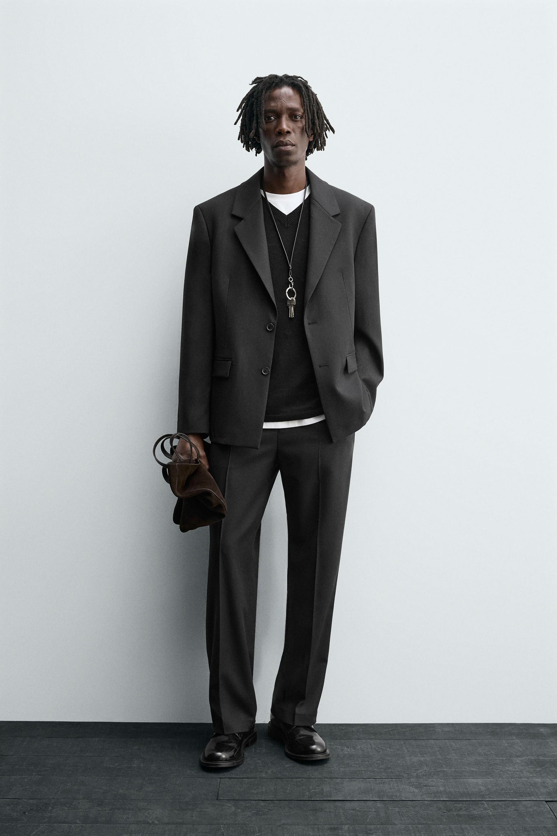 WOOL SUIT TROUSERS - Image 1