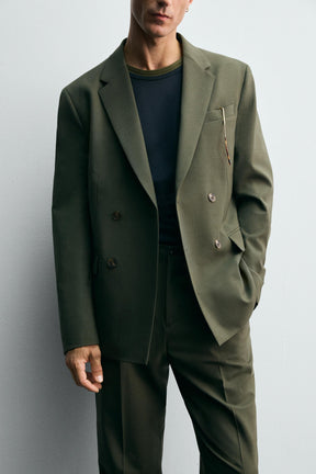 DOUBLE-BREASTED WOOL SUIT BLAZER - Image 5