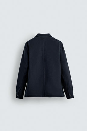 TEXTURED REGULAR FIT OVERSHIRT - Image 8