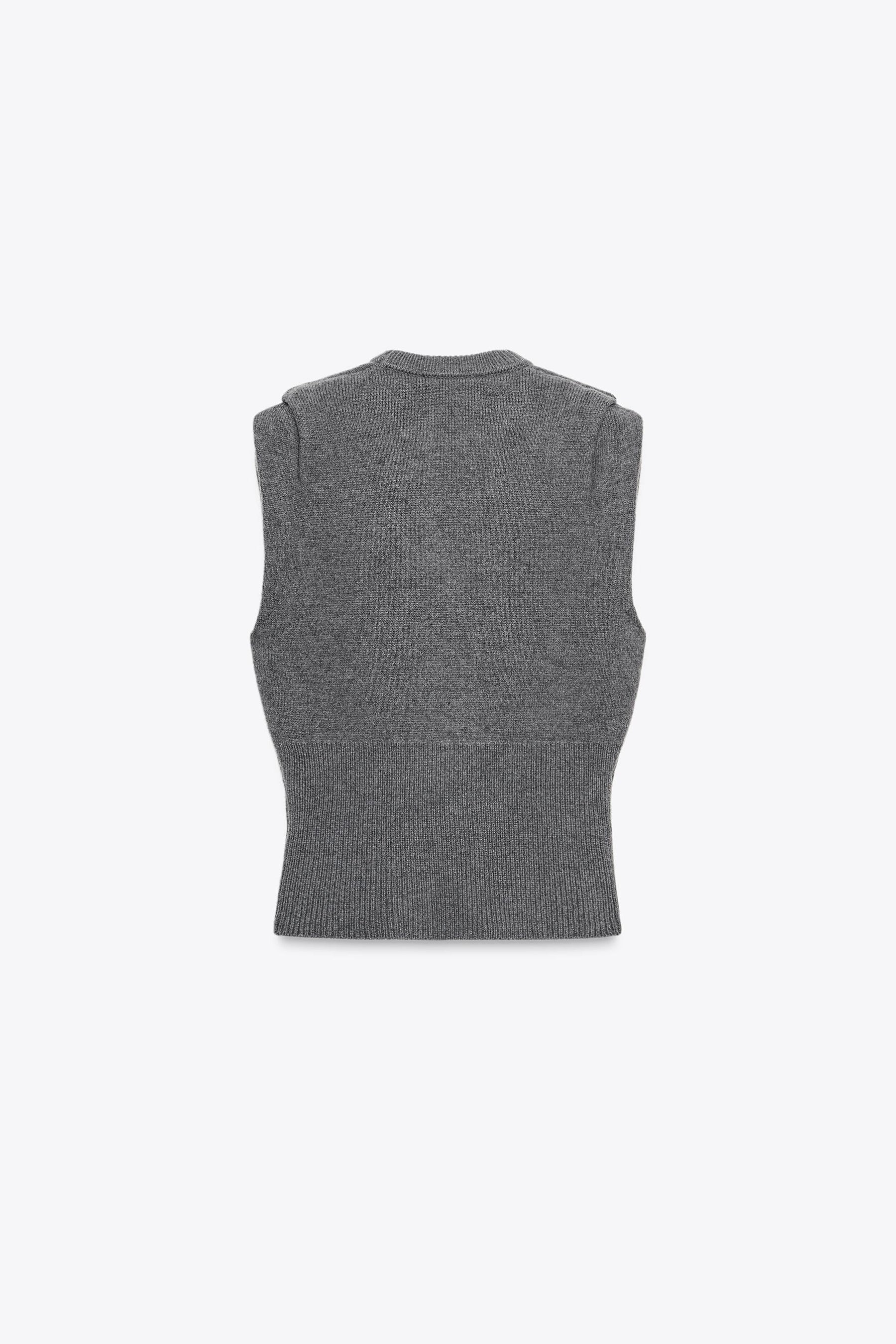 WOOL BLEND WAISTCOAT WITH SHOULDER PLEATS - Image 3