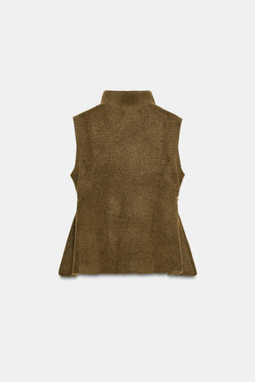ASYMMETRIC KNIT TOP WITH SIDE APPLIQUÉS - Image 2