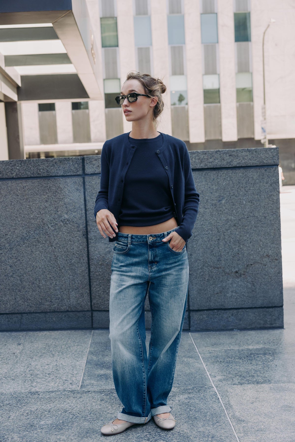 BASIC KNIT CARDIGAN WITH BUTTONS - Image 1