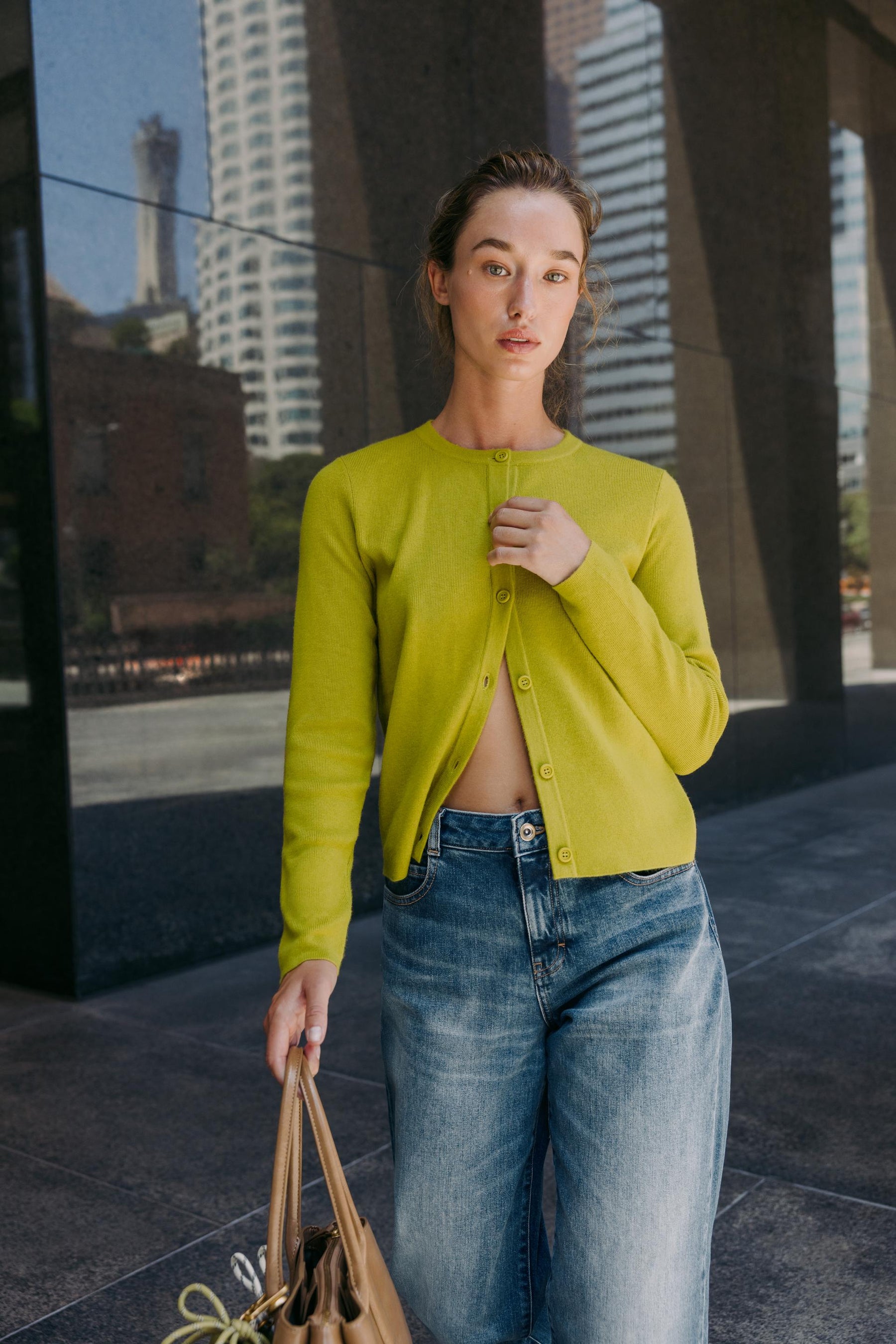 BASIC KNIT CARDIGAN WITH BUTTONS - Image 2