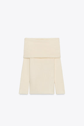STRAPLESS KNIT TOP