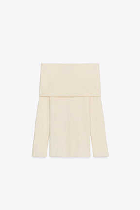 STRAPLESS KNIT TOP