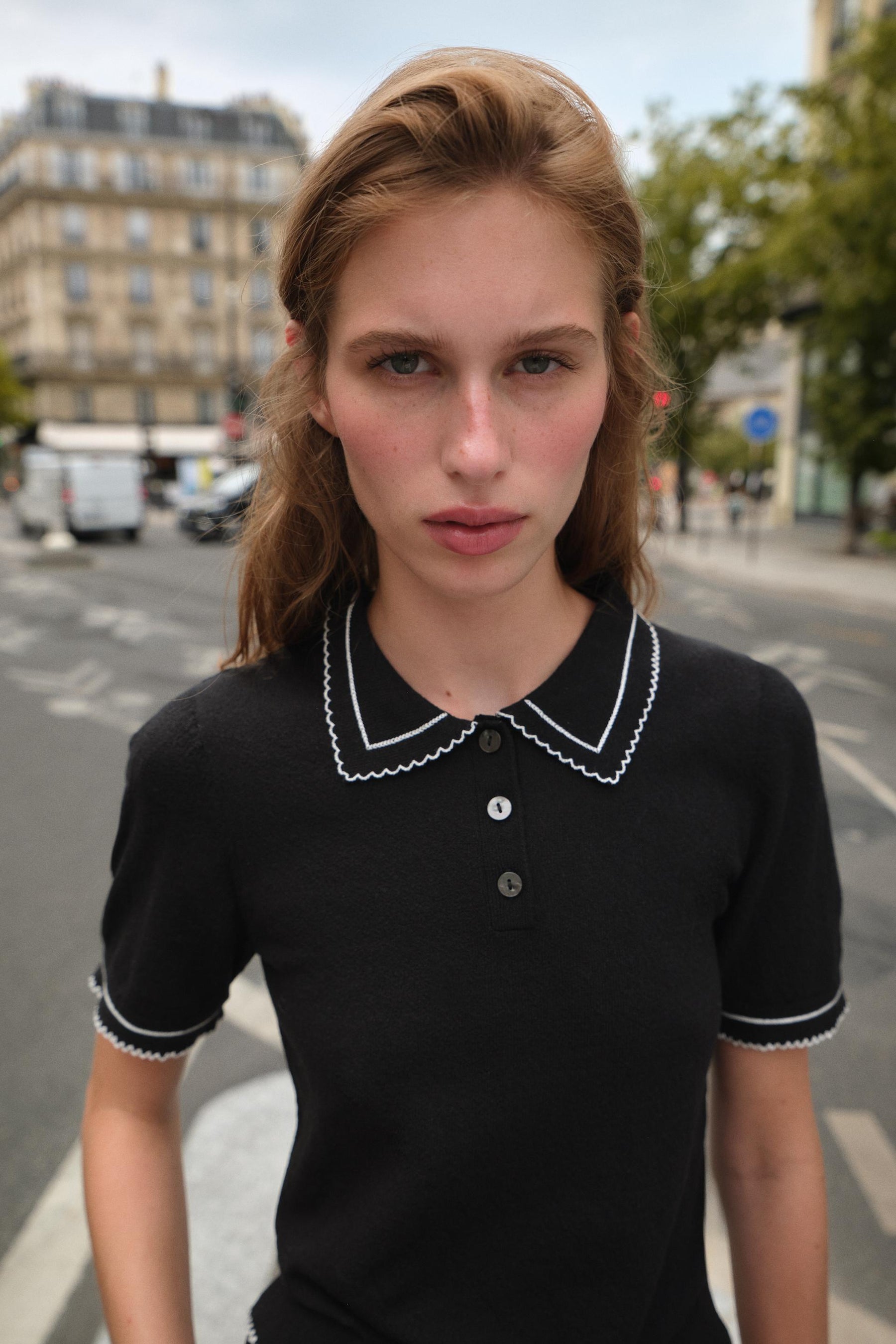 Knit Polo Shirt with
