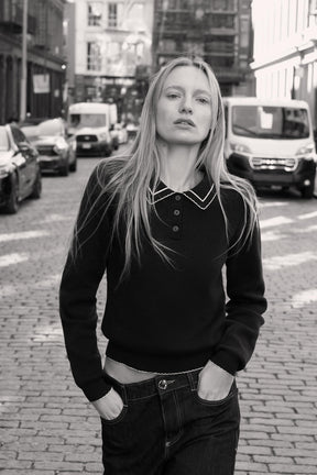 Knit Polo Shirt with