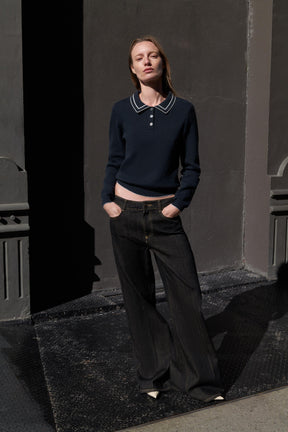 Knit Polo Shirt with