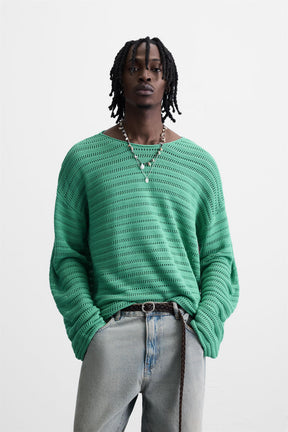 TEXTURED KNIT SWEATER - Image 2