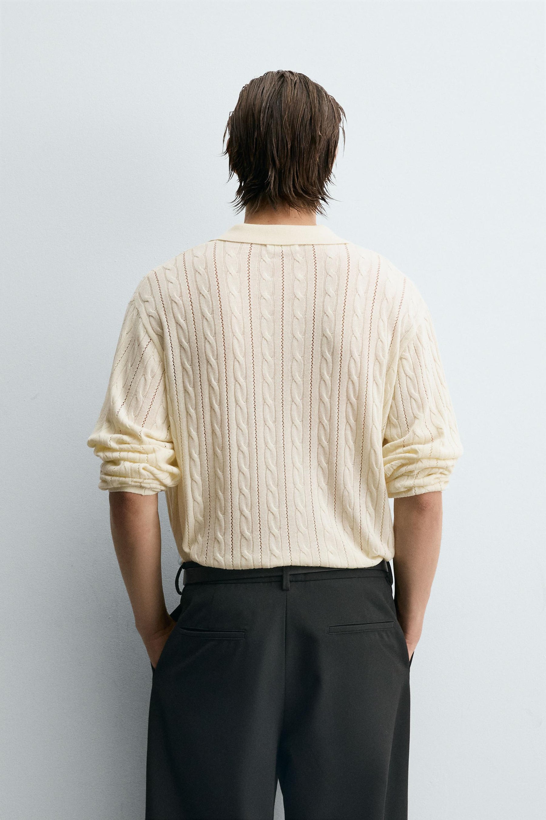 Cable Knit Polo