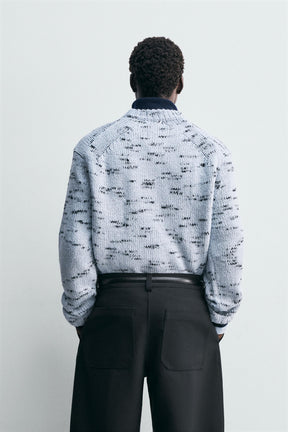 CONTRAST TEXTURED JUMPER - Image 3