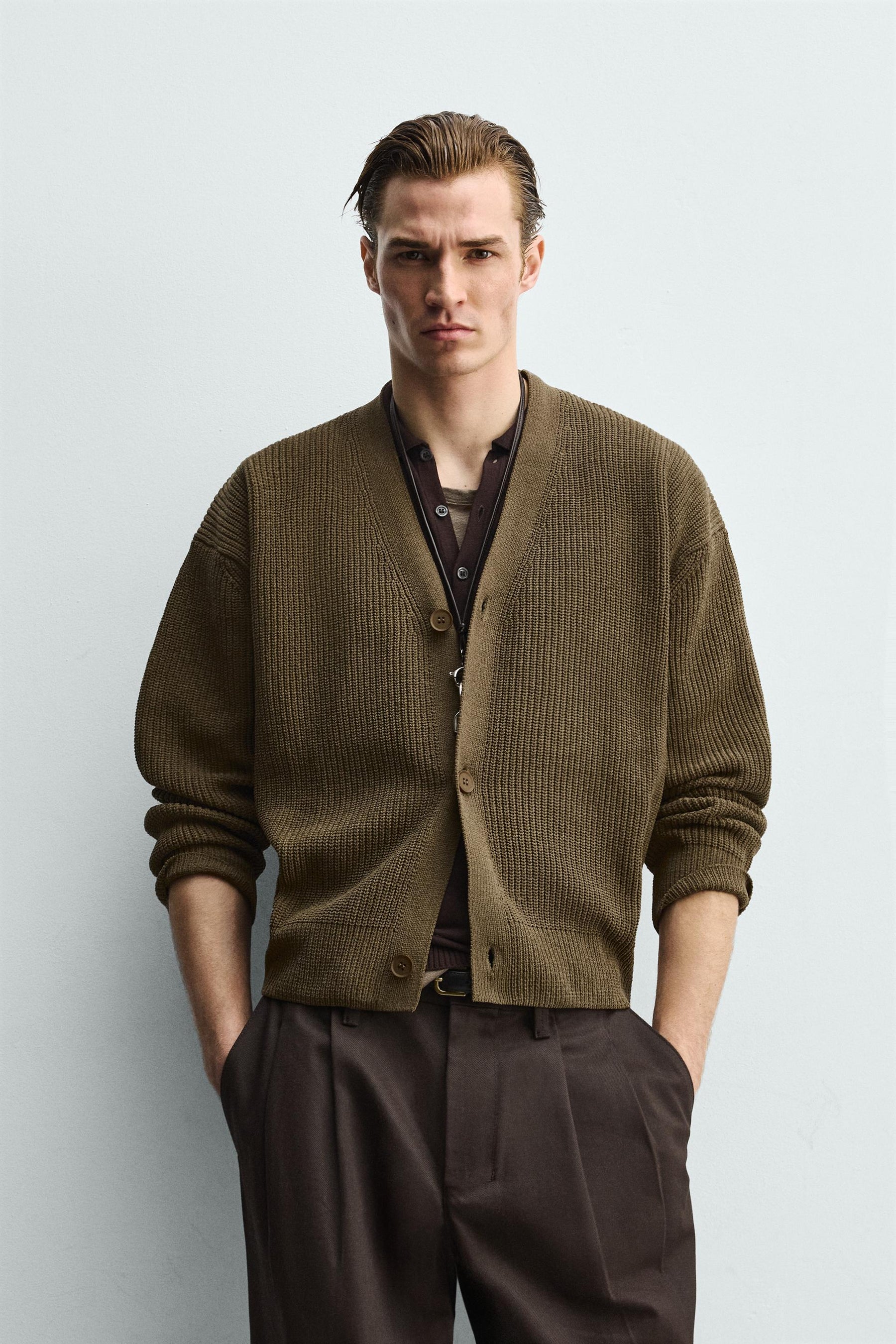 Textured Relaxed Cardigan