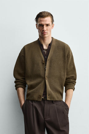 Textured Relaxed Cardigan
