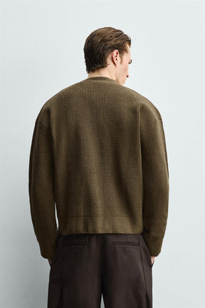 Textured Relaxed Cardigan