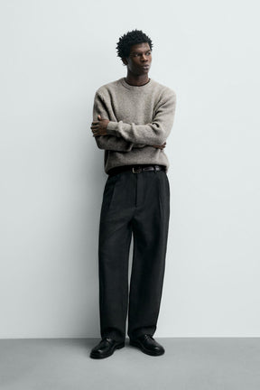 REGULAR FIT WAFFLE-KNIT JUMPER - Image 1