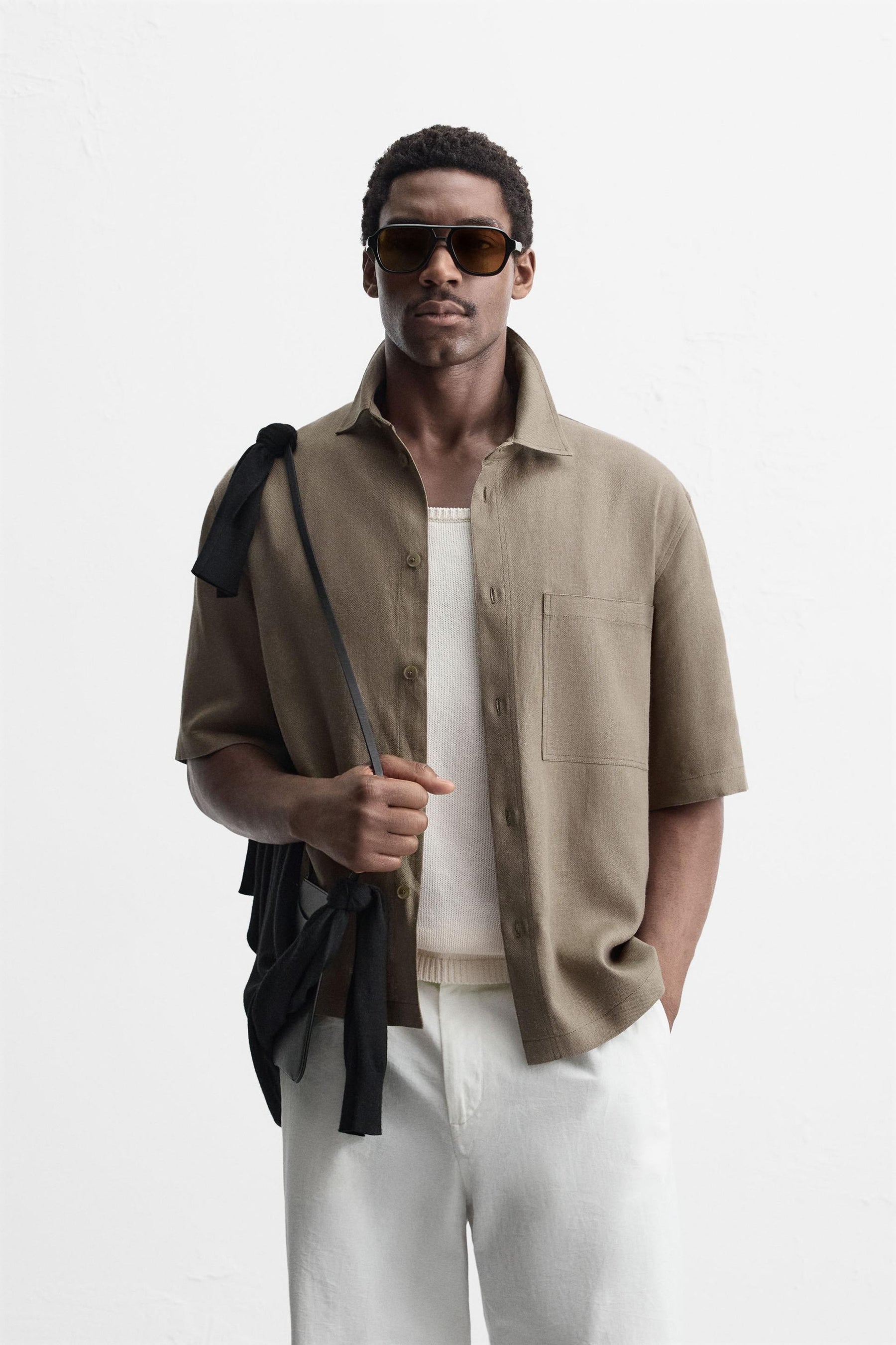 VISCOSE AND JUTE SHIRT - Image 2