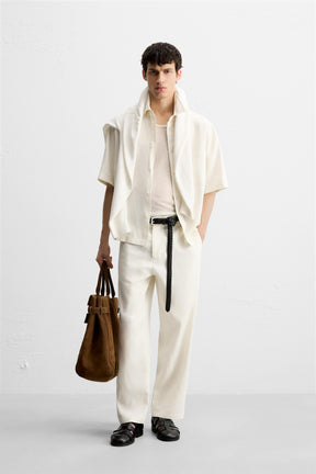 VISCOSE-JUTE TROUSERS - Image 1