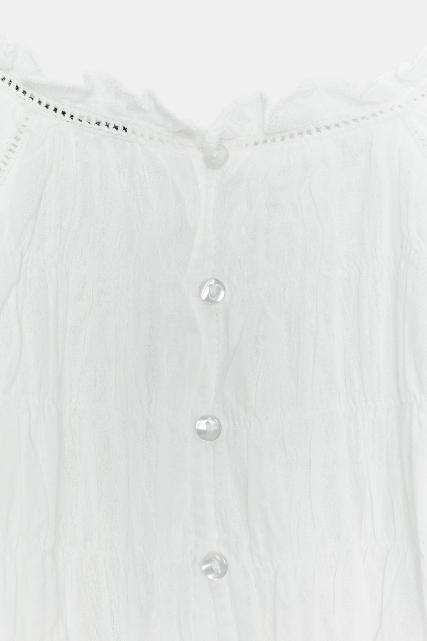 SMOCKED ROMANTIC SHIRT