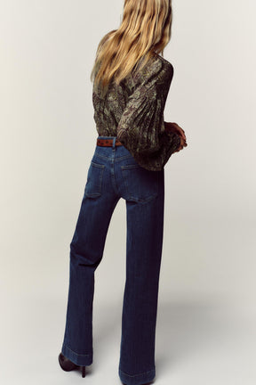 Bluse mit Metallic-Fadendruck
