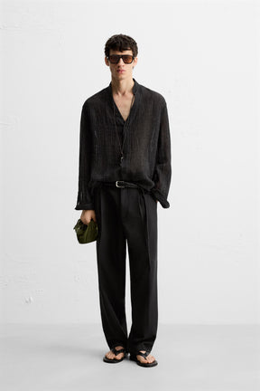 SEMI-SHEER TEXTURED SHIRT - Image 1