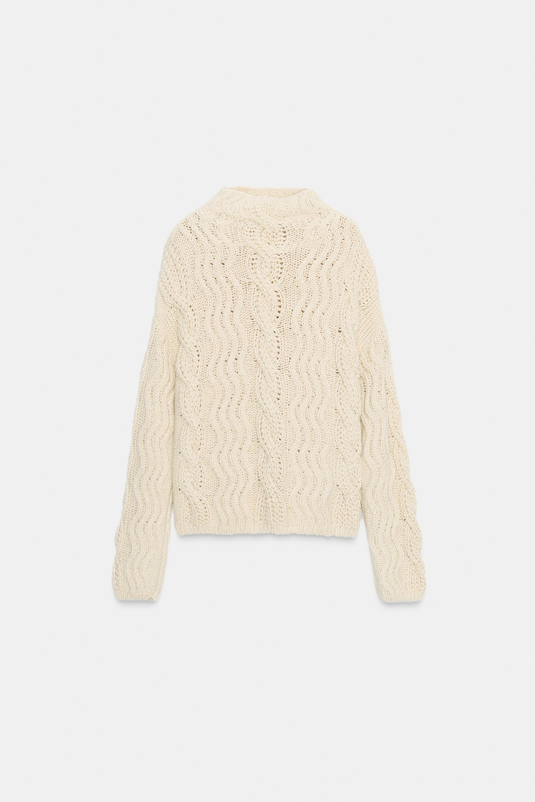 WOOL CABLE KNIT JUMPER