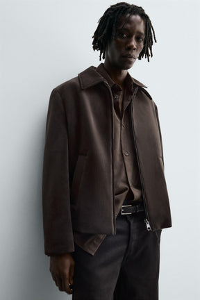 REGULAR FIT VELVET JACKET - Image 6