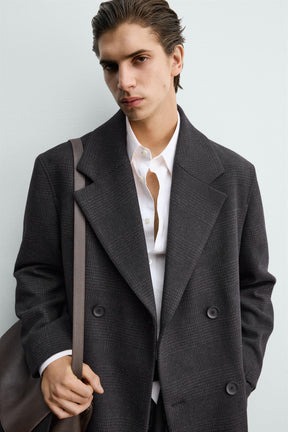 CHECKED DOUBLE-BREASTED COAT - Image 6