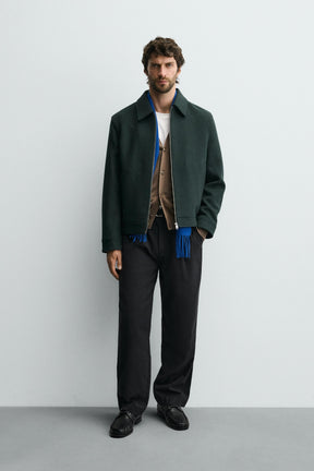 WOOL-BLEND JACKET WITH ZIP - Image 1