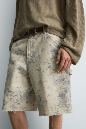 ABSTRACT PRINT CARPENTER POCKET BERMUDA SHORTS - Image 5