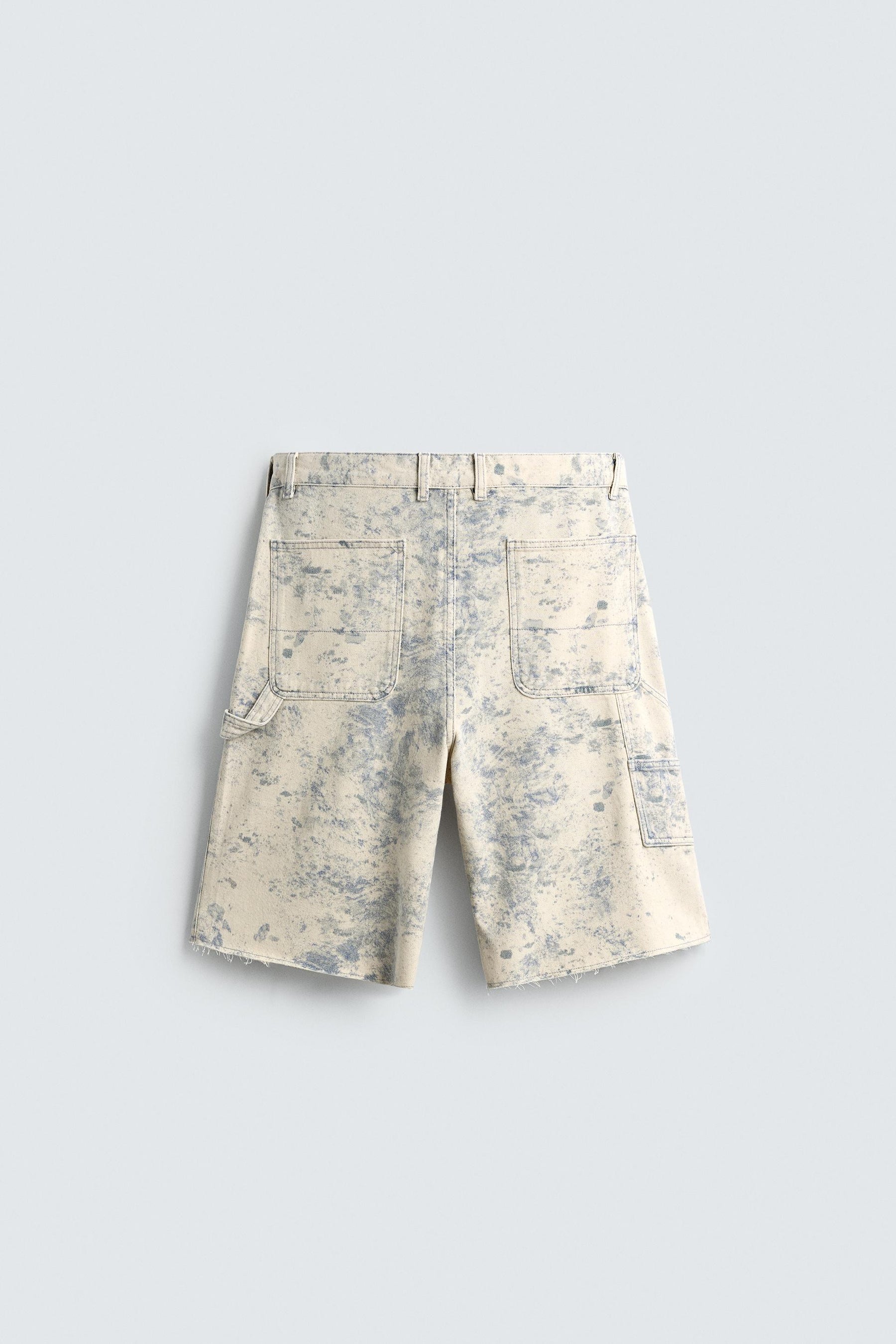 ABSTRACT PRINT CARPENTER POCKET BERMUDA SHORTS - Image 8