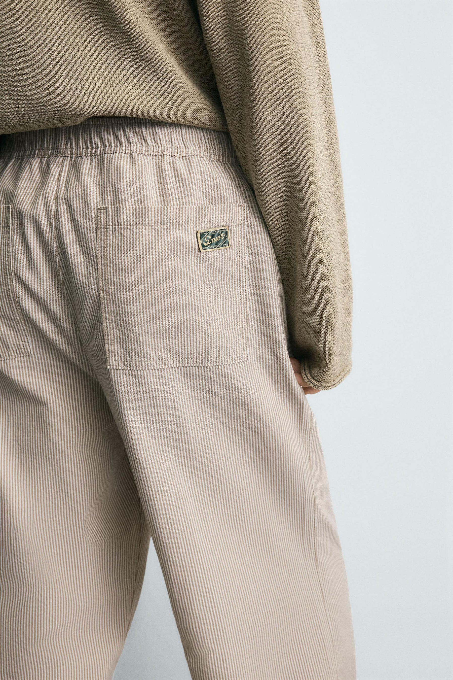 RELAXED FIT STRIPED TROUSERS - Image 5