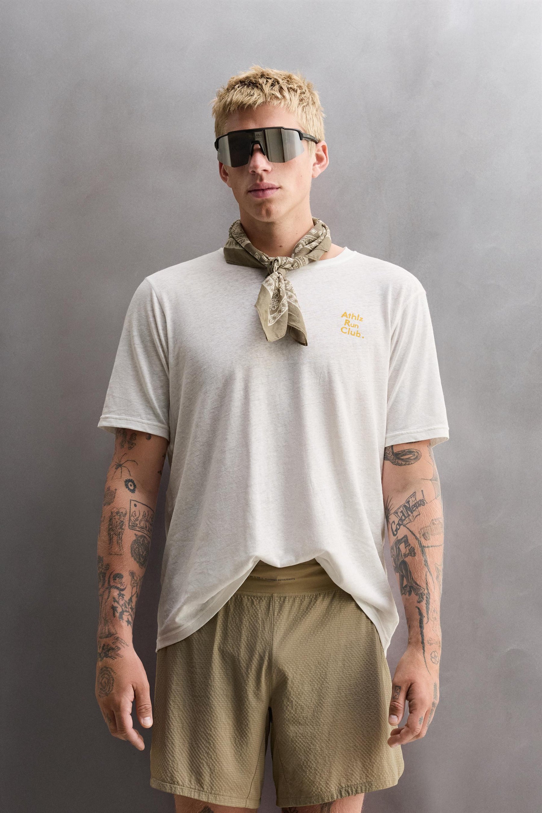PRINTED LINEN - COTTON T-SHIRT - Image 1
