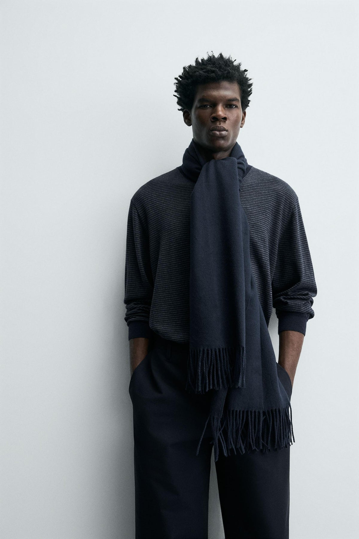 FRINGED SCARF - Image 1