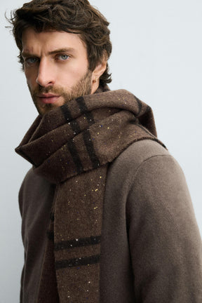 CHECKED WOOL BLEND SCARF - Image 2