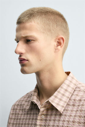 TEXTURED CHECK SHIRT - Image 6