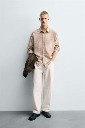 TEXTURED CHECK SHIRT - Image 1