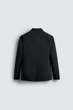 STRIPED SUIT DOUBLE-BREASTED BLAZER - Image 7