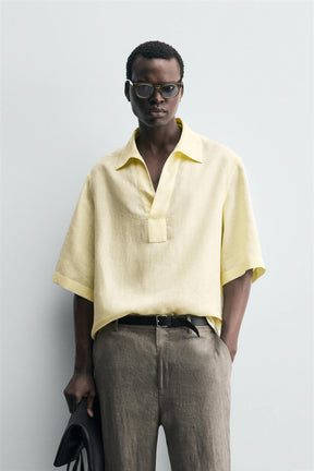 100% LINEN POLO SHIRT - Image 2